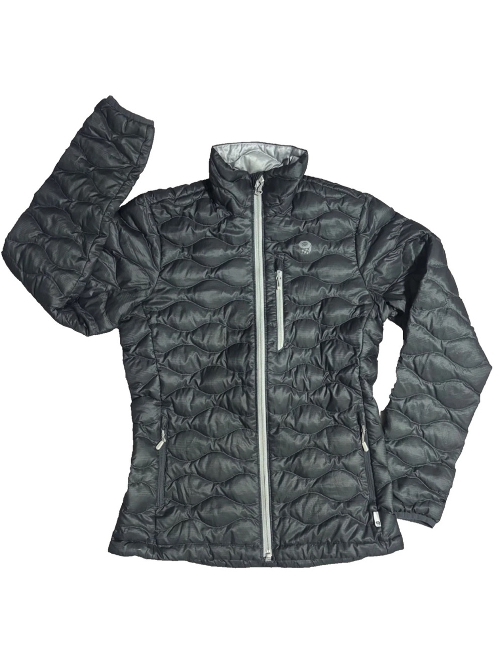 Mountain Hardwear Women's Nitrous Down Jacket Puffer Full-Zip Gray Size Small